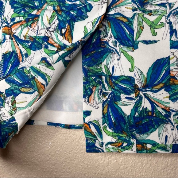 Club Monaco Francis Blue Floral Pencil Skirt size 0 - Picture 3 of 7